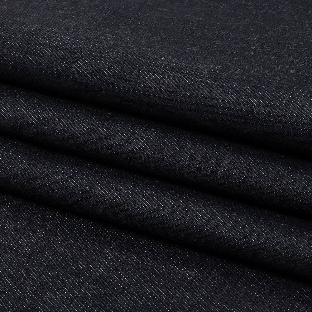 Italian Dark Indigo Cotton Twill Denim Folded Italian Dark Indigo Cotton Twill Denim Folded