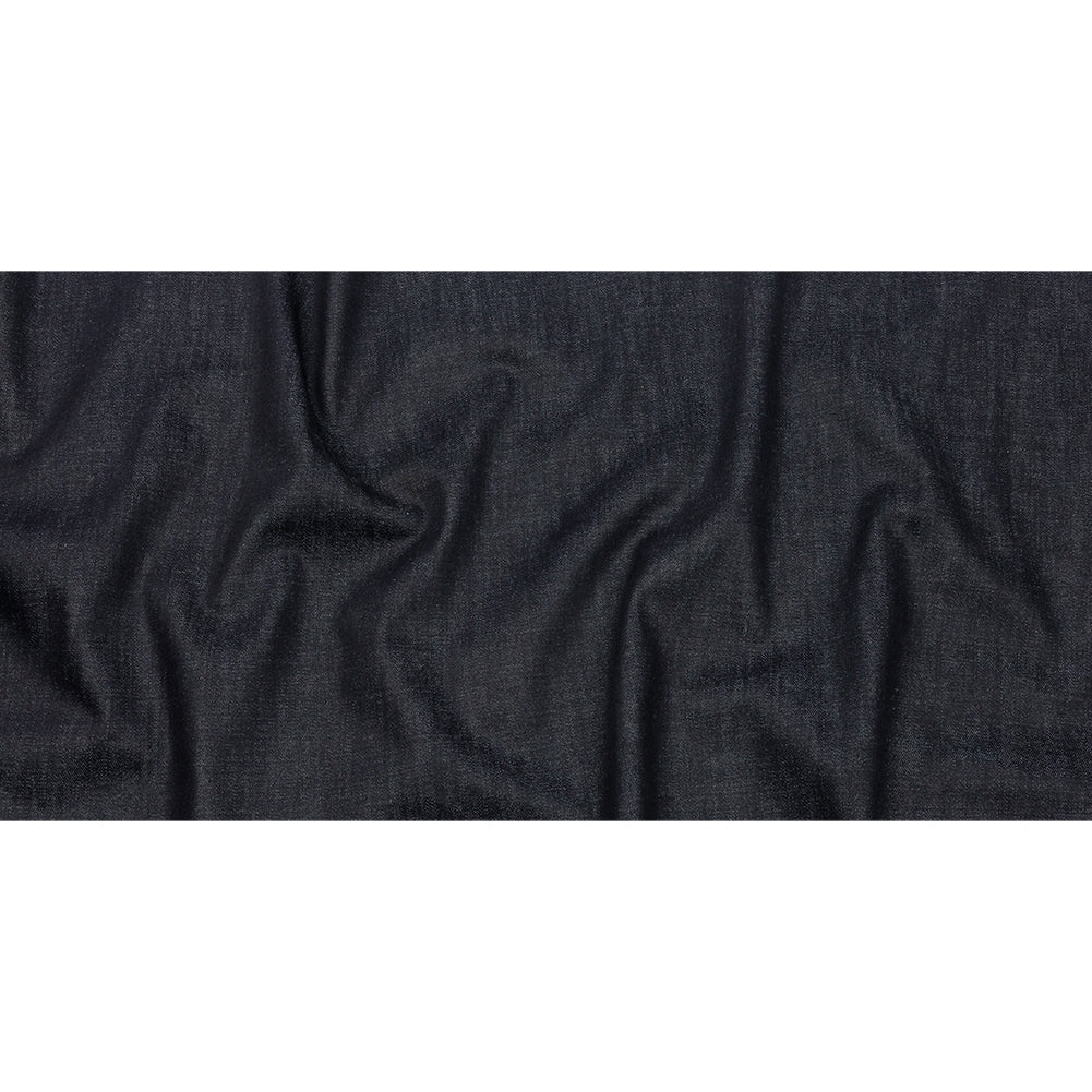 Italian Dark Indigo Cotton Twill Denim Full Italian Dark Indigo Cotton Twill Denim Full