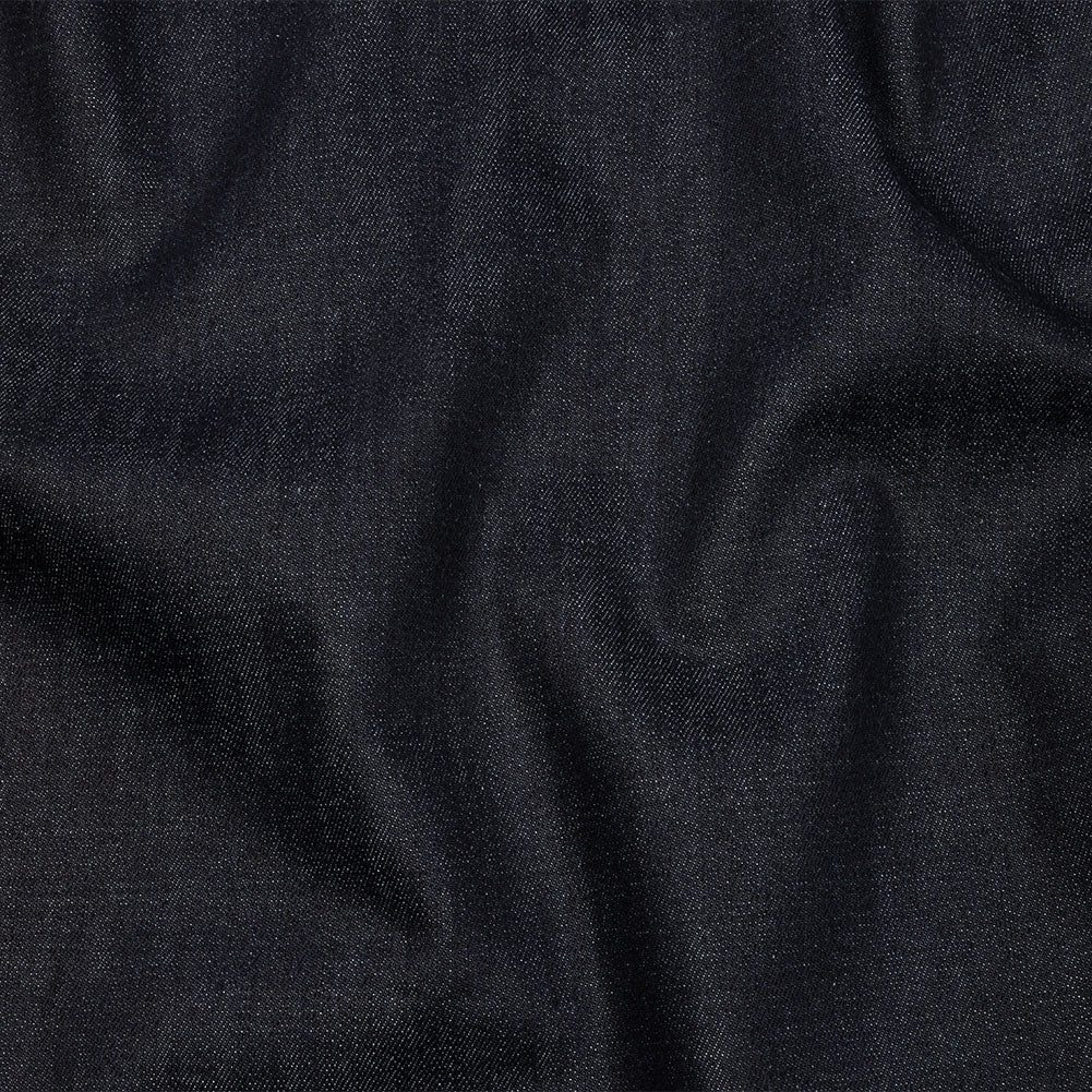 Italian Dark Indigo Cotton Twill Denim Italian Dark Indigo Cotton Twill Denim