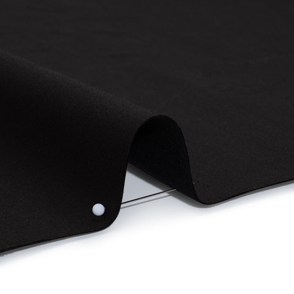 Stretch Cotton and Viscose Twill by Theory - Black - Designer Deadstock Full Stretch Cotton and Viscose Twill by Theory - Black - Designer Deadstock Full