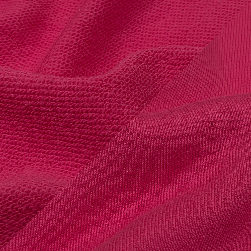 Hot Pink Cotton French Terry Detail Hot Pink Cotton French Terry Detail