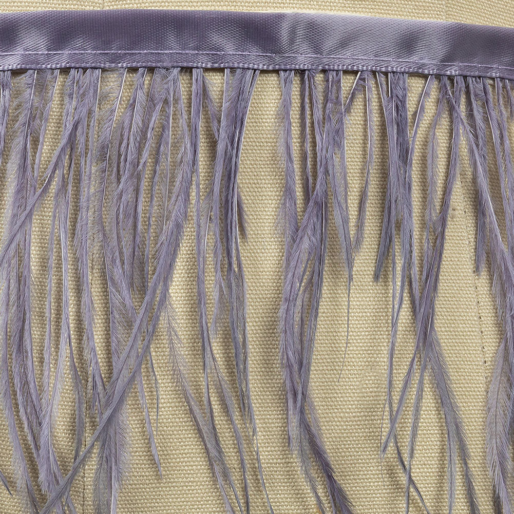 Ostrich Feather Fringe Trim 5" Single Ply - Iris - Aviana Collection Ostrich Feather Fringe Trim 5" Single Ply - Iris - Aviana Collection