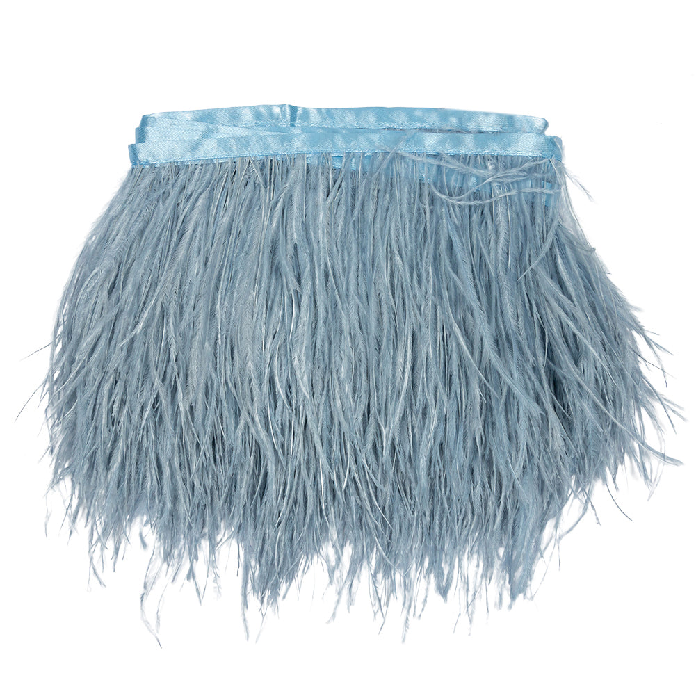 Ostrich Feather Fringe Trim 5" Single Ply - Periwinkle - Aviana Collection Ostrich Feather Fringe Trim 5" Single Ply - Periwinkle - Aviana Collection