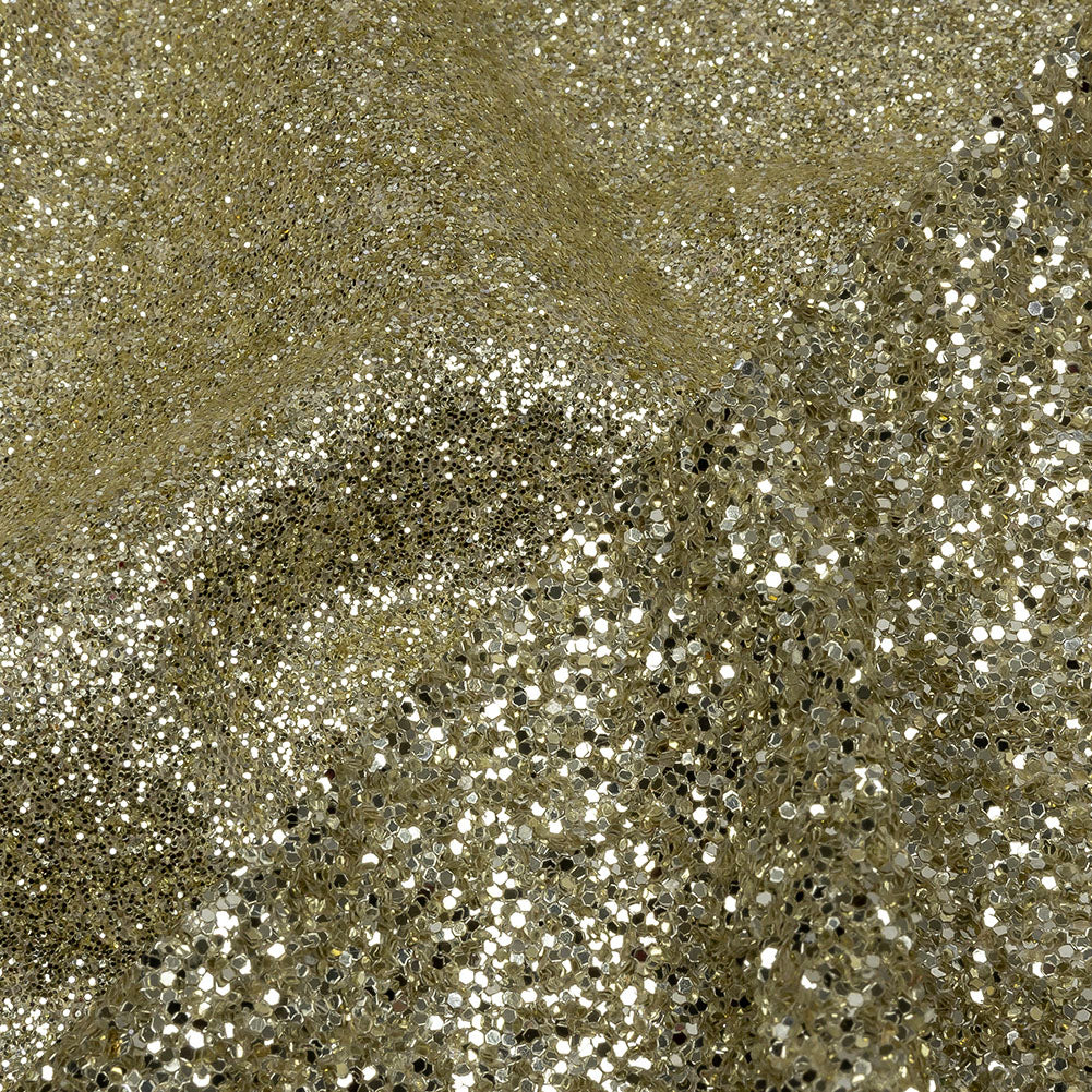 Double Faced Glitter Tulle - Champagne - Gala Collection Double Faced Glitter Tulle - Champagne - Gala Collection