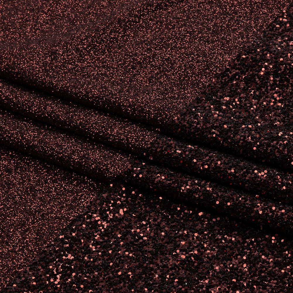 Double Faced Glitter Tulle - Burgundy - Gala Collection - Folded Double Faced Glitter Tulle - Burgundy - Gala Collection - Folded
