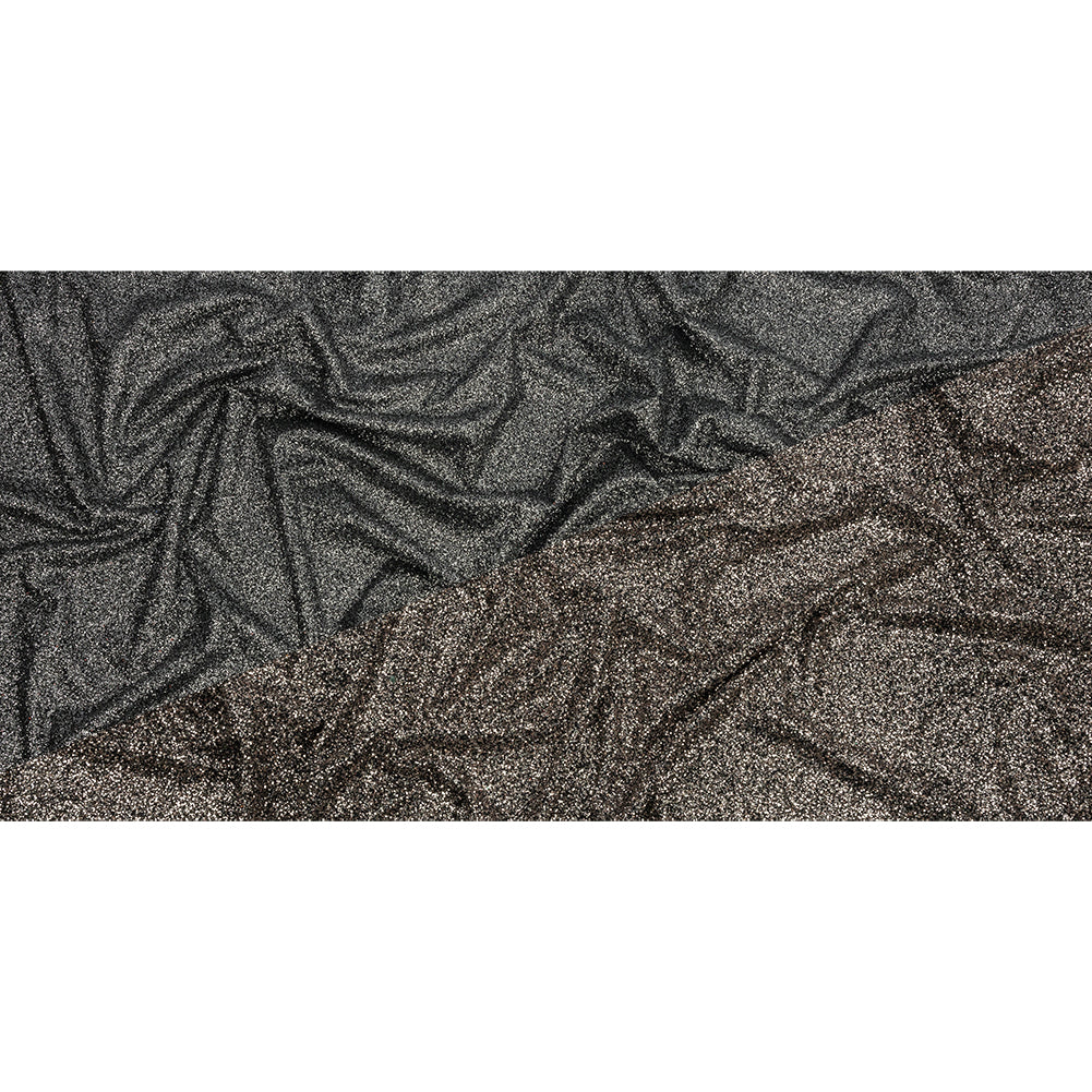 Double Faced Glitter Tulle - Black and Bronze - Gala Collection Double Faced Glitter Tulle - Black and Bronze - Gala Collection