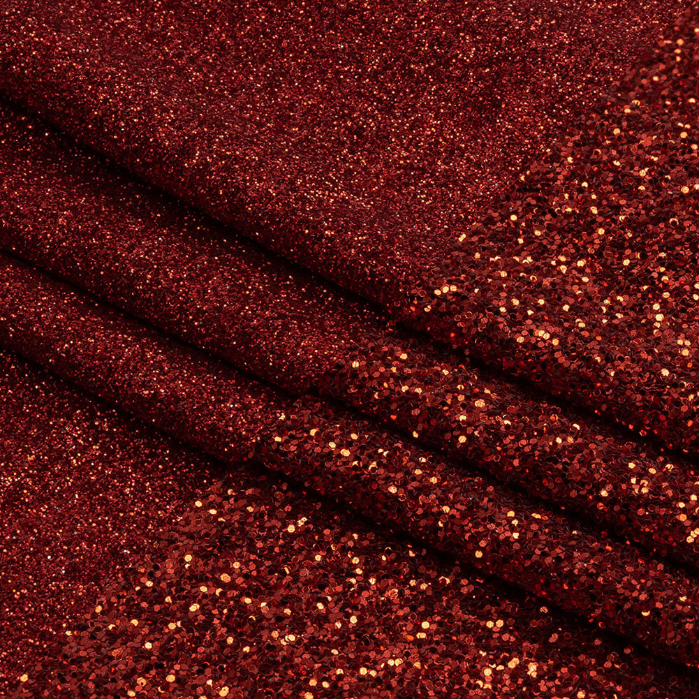 Double Faced Glitter Tulle - Fiery Red - Gala Collection Double Faced Glitter Tulle - Fiery Red - Gala Collection