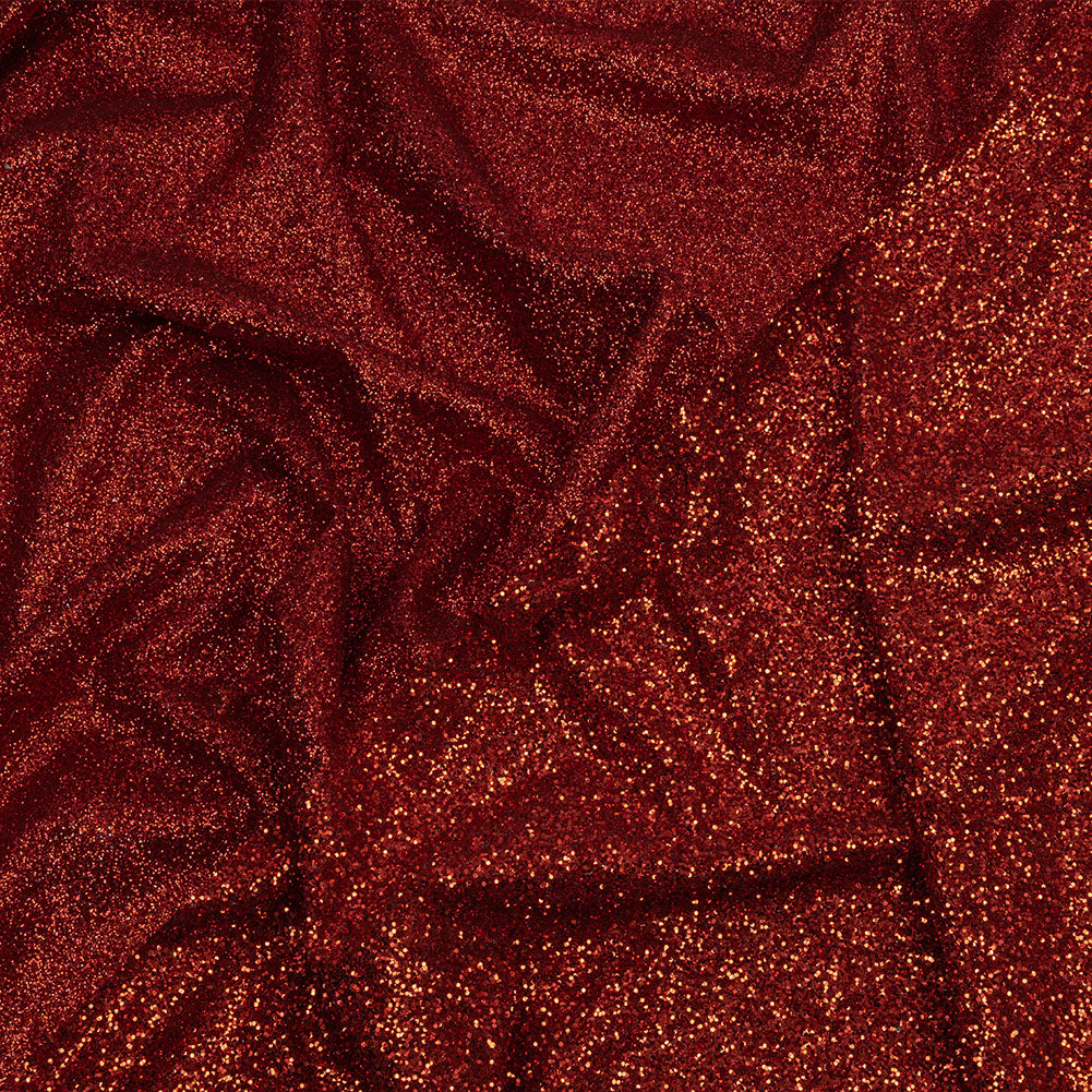 Double Faced Glitter Tulle - Fiery Red - Gala Collection Double Faced Glitter Tulle - Fiery Red - Gala Collection