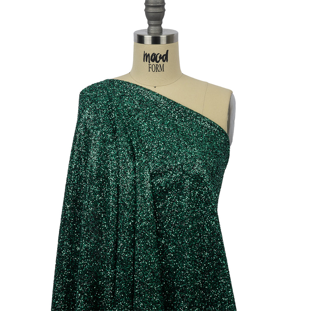 Double Faced Glitter Tulle - Dark Emerald and Black - Gala Collection Double Faced Glitter Tulle - Dark Emerald and Black - Gala Collection