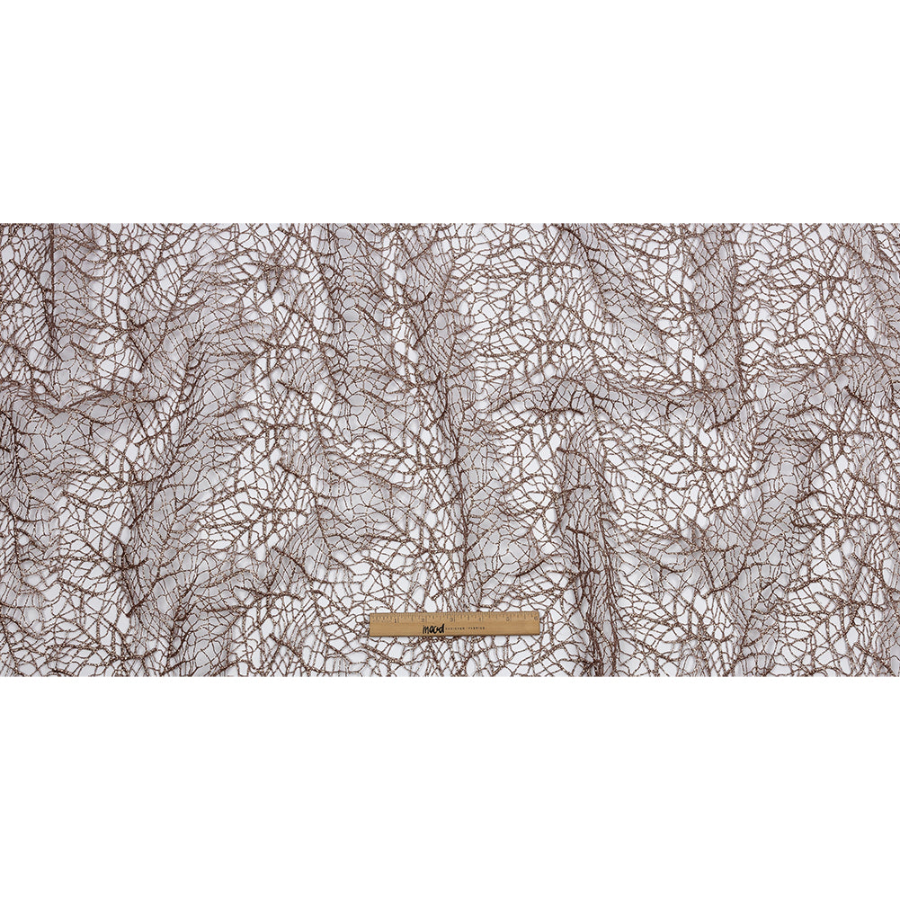 Guipure Lace with Glitter - Rose Webbed Branches Guipure Lace with Glitter - Rose Webbed Branches