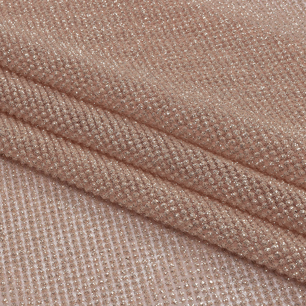 3D Puffy Glitter Tulle - Pink and Silver Packed Polka Dots 3D Puffy Glitter Tulle - Pink and Silver Packed Polka Dots
