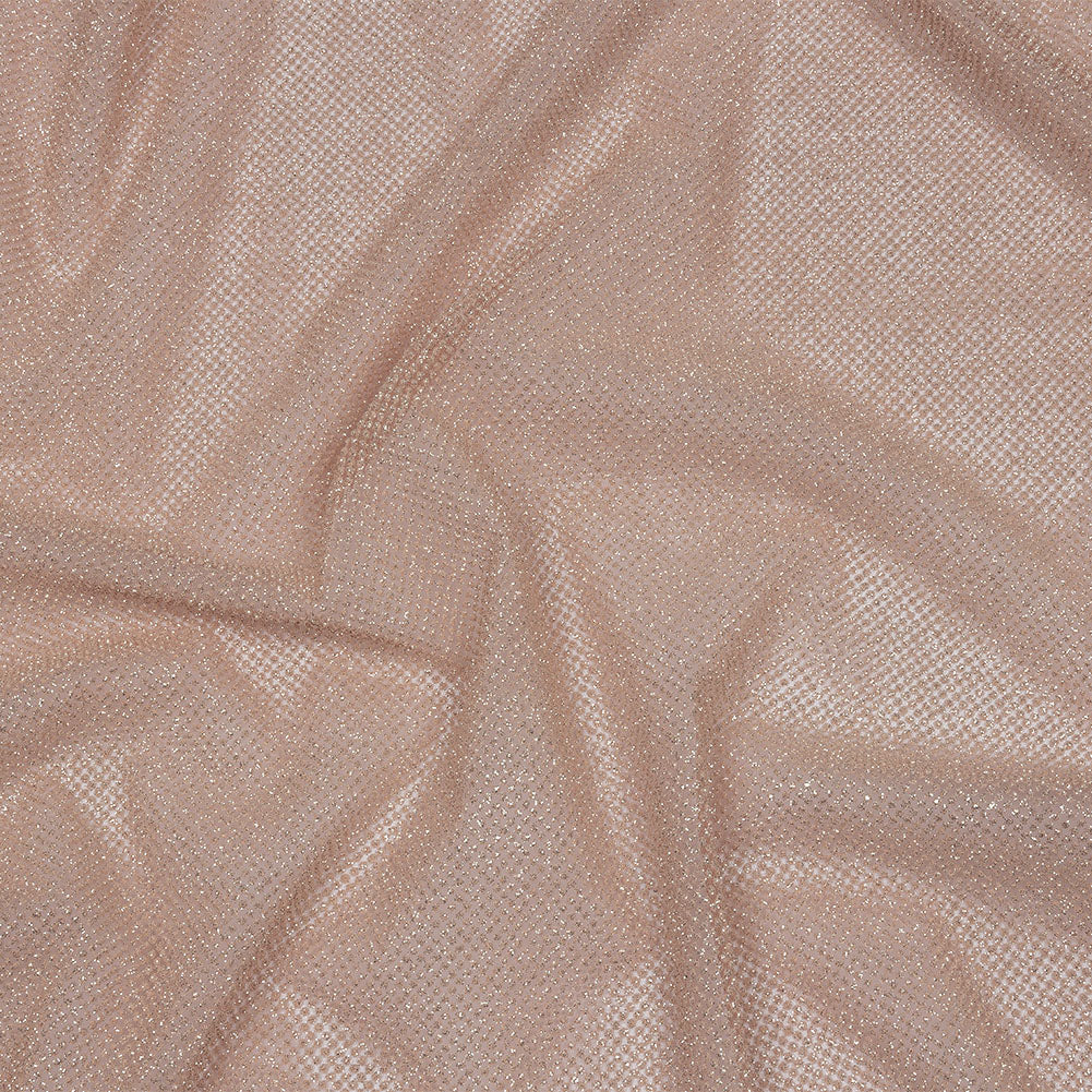 3D Puffy Glitter Tulle - Pink and Silver Packed Polka Dots 3D Puffy Glitter Tulle - Pink and Silver Packed Polka Dots