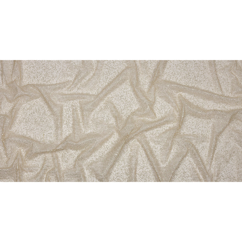 Glitter Tulle - Nude and Silver Abstract Striations - Flare Collection Glitter Tulle - Nude and Silver Abstract Striations - Flare Collection