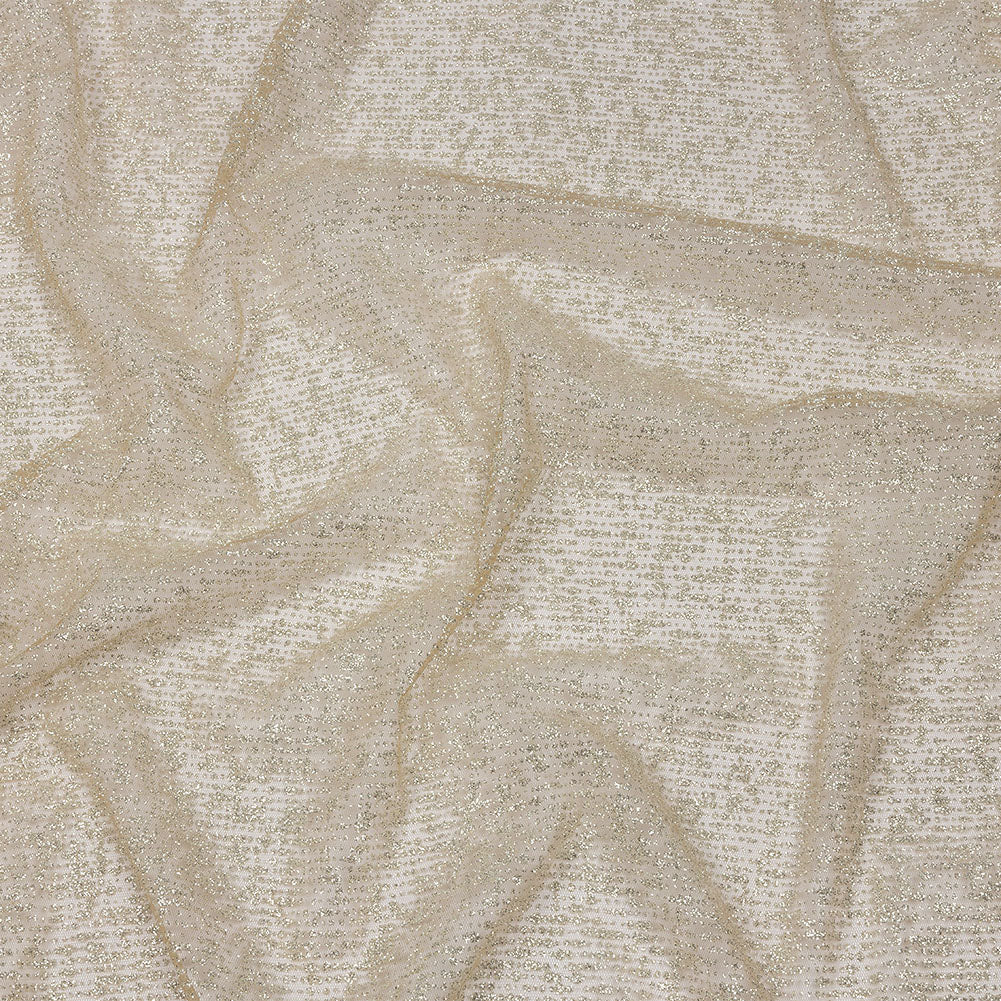 Glitter Tulle - Nude and Silver Abstract Striations - Flare Collection Glitter Tulle - Nude and Silver Abstract Striations - Flare Collection