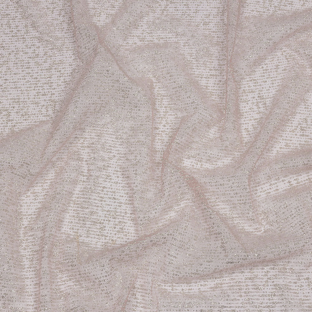 Glitter Tulle - Rose and Silver Abstract Striations - Flare Collection Glitter Tulle - Rose and Silver Abstract Striations - Flare Collection