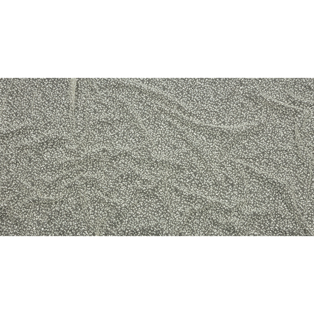 3D Glitter Tulle - Bright White Puffy Spots 3D Glitter Tulle - Bright White Puffy Spots