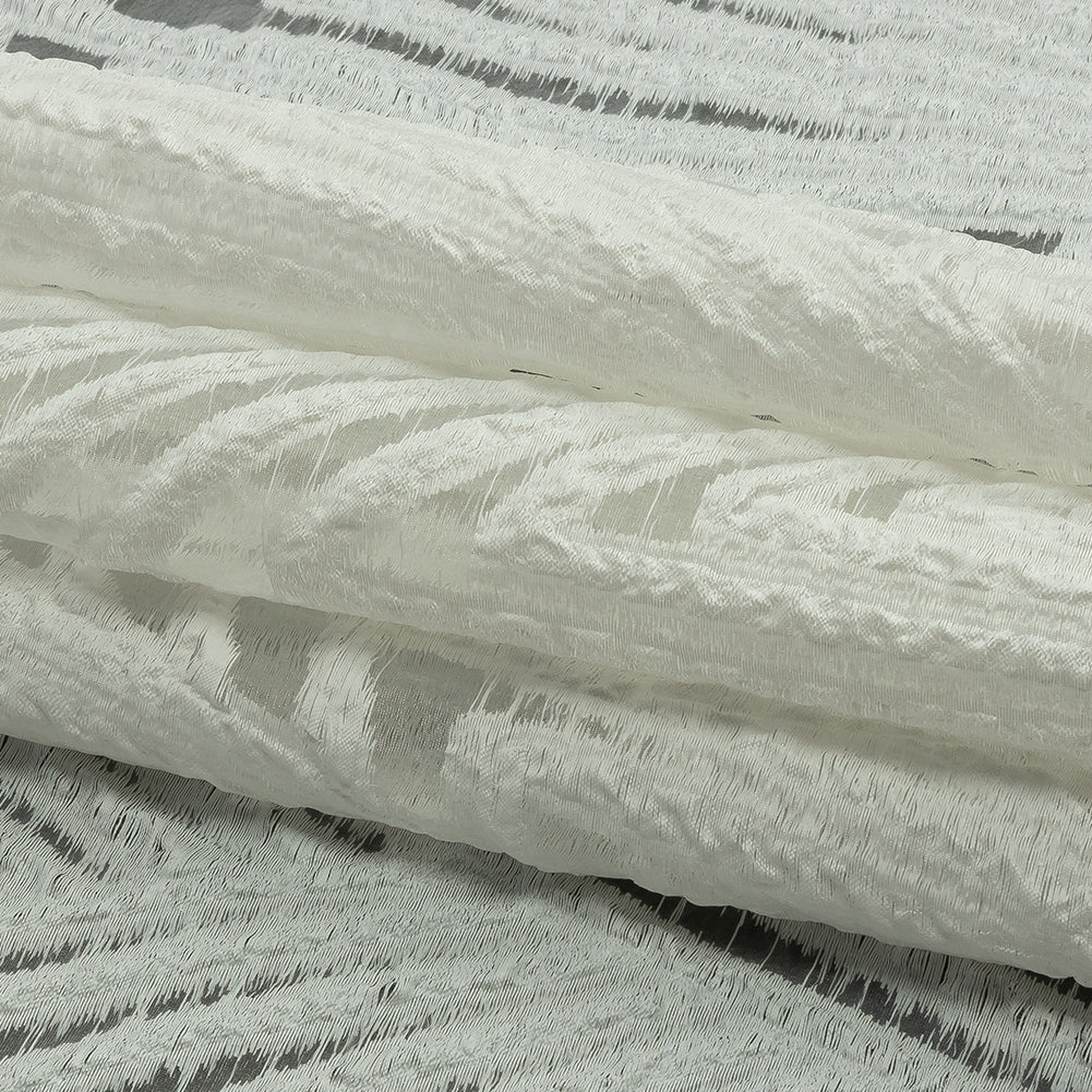 Metallic White Overlapped Nested Triangles Luxury Burnout Brocade Metallic White Overlapped Nested Triangles Luxury Burnout Brocade