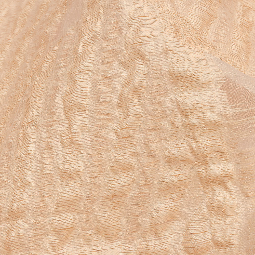 Metallic Peach Overlapped Nested Triangles Luxury Burnout Brocade - Detail Metallic Peach Overlapped Nested Triangles Luxury Burnout Brocade - Detail