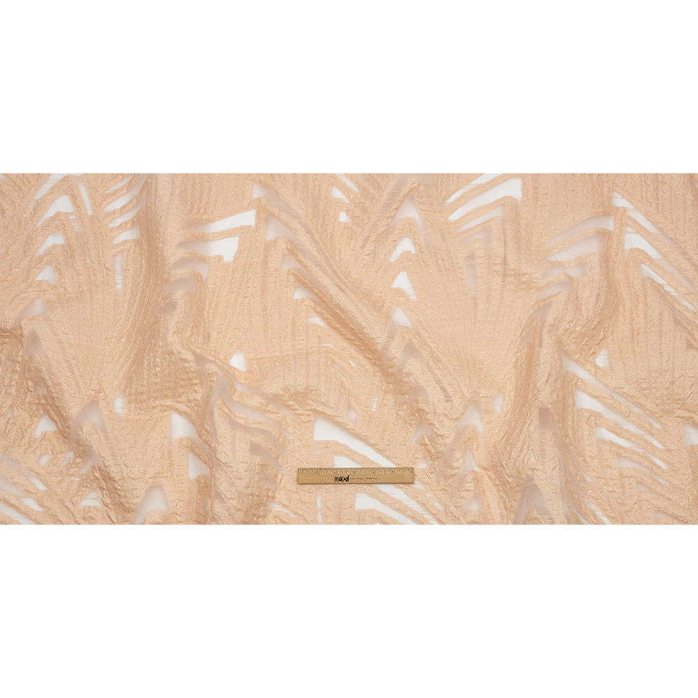 Metallic Peach Overlapped Nested Triangles Luxury Burnout Brocade - Full Metallic Peach Overlapped Nested Triangles Luxury Burnout Brocade - Full
