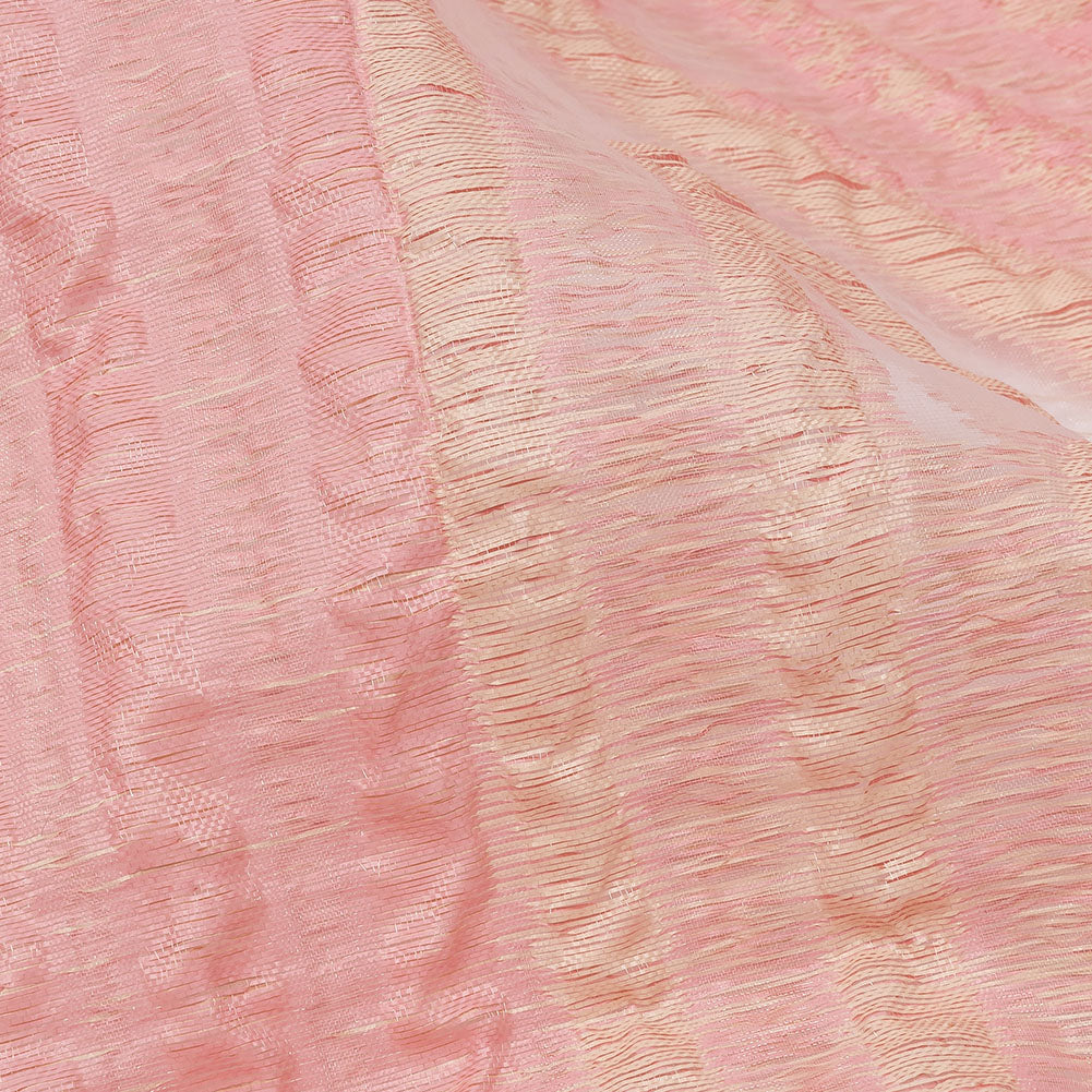 Metallic Pink and Peach Overlapped Nested Triangles Luxury Burnout Brocade Metallic Pink and Peach Overlapped Nested Triangles Luxury Burnout Brocade