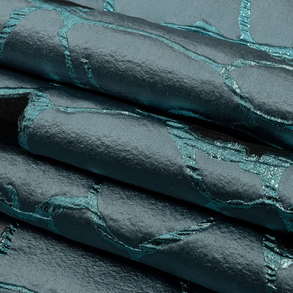 Metallic Light Blue Abstract Luxury Burnout Brocade Metallic Light Blue Abstract Luxury Burnout Brocade