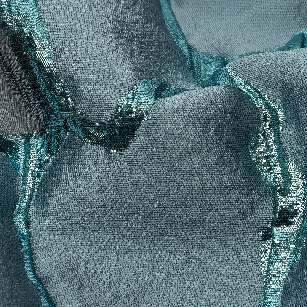 Metallic Light Blue Abstract Luxury Burnout Brocade Metallic Light Blue Abstract Luxury Burnout Brocade