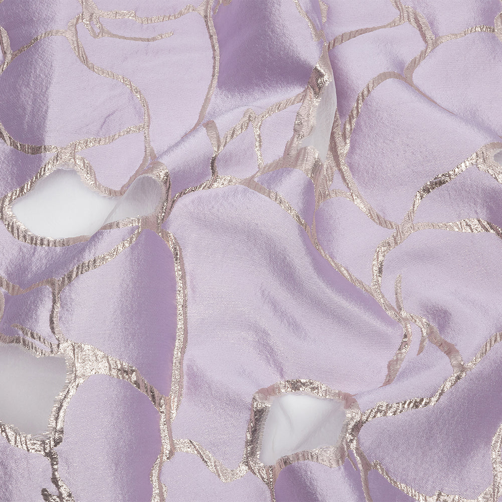 Metallic Rose Gold and Lilac Abstract Luxury Burnout Brocade Metallic Rose Gold and Lilac Abstract Luxury Burnout Brocade