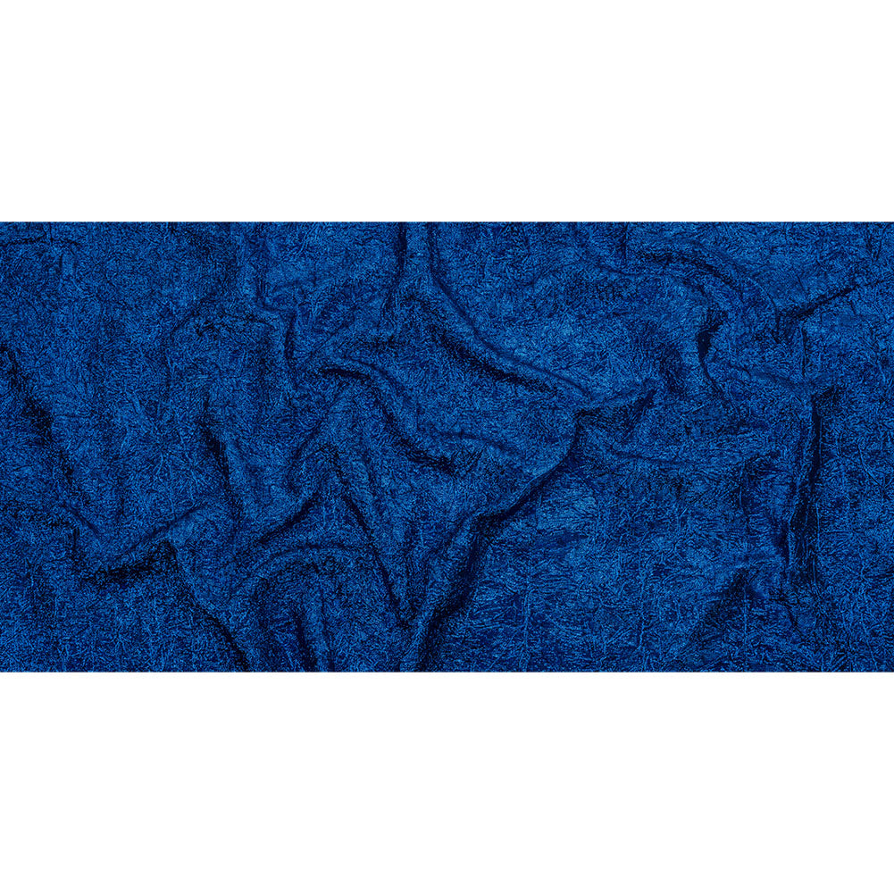 Astrolabe Metallic Royal Blue Crinkled Luxury Brocade with Black Backing Astrolabe Metallic Royal Blue Crinkled Luxury Brocade with Black Backing