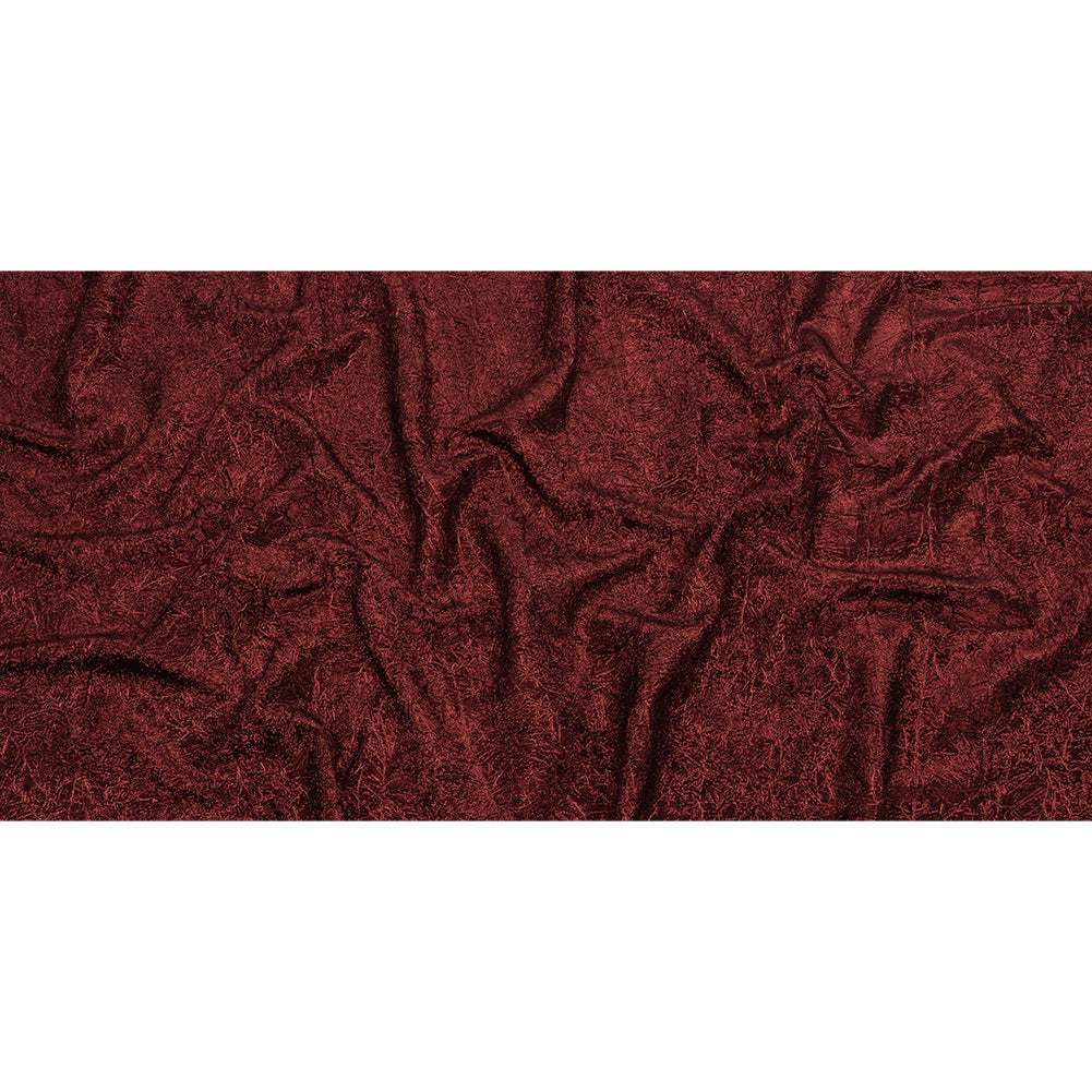 Astrolabe Metallic Dark Red Crinkled Luxury Brocade with Black Backing Astrolabe Metallic Dark Red Crinkled Luxury Brocade with Black Backing