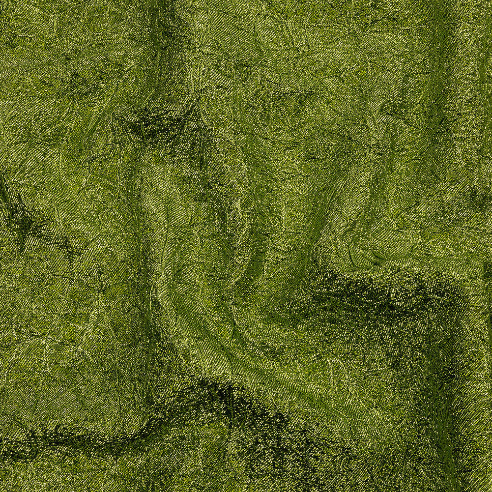 Astrolabe Metallic Lime Green Crinkled Luxury Brocade with Black Backing Astrolabe Metallic Lime Green Crinkled Luxury Brocade with Black Backing