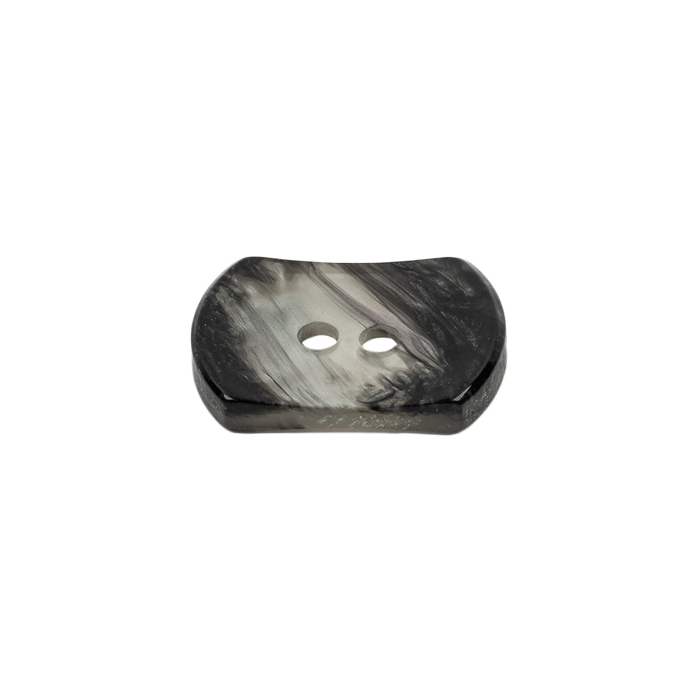 Smoke Swirls Rectangular 2-Hole Plastic Button - 32L/20mm Folded Smoke Swirls Rectangular 2-Hole Plastic Button - 32L/20mm Folded