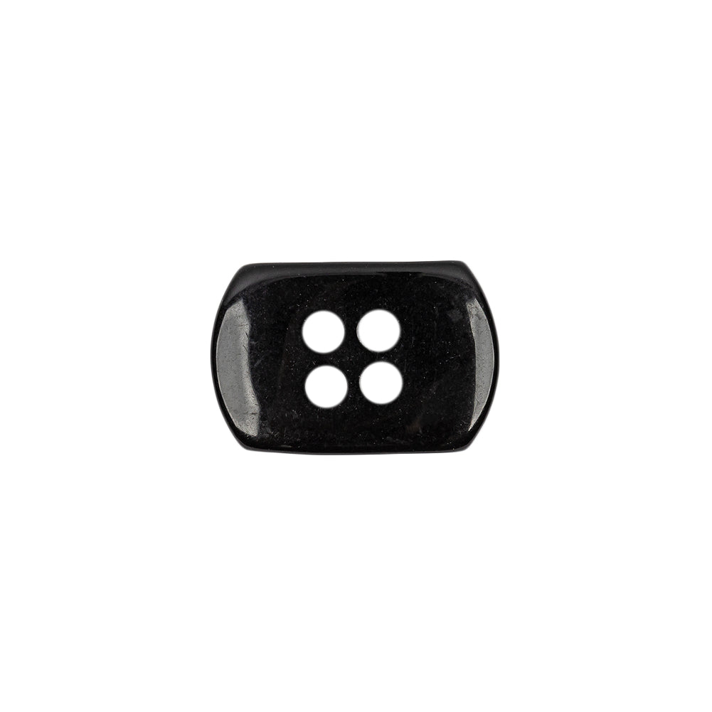 Italian Smoky Iridescent Rectangular 4-Hole Plastic Button - 28L/18mm Detail Italian Smoky Iridescent Rectangular 4-Hole Plastic Button - 28L/18mm Detail