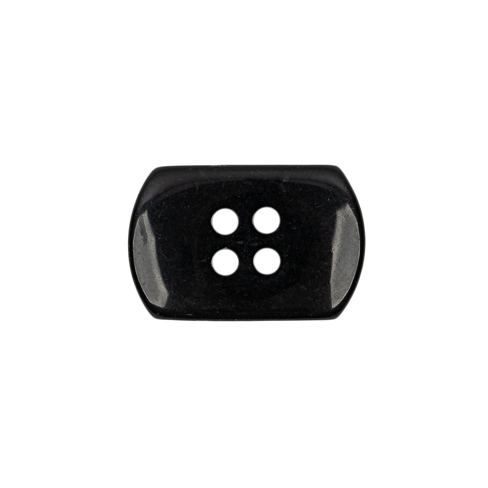 Italian Smoky Iridescent Rectangular 4-Hole Plastic Button - 36L/23mm Detail Italian Smoky Iridescent Rectangular 4-Hole Plastic Button - 36L/23mm Detail