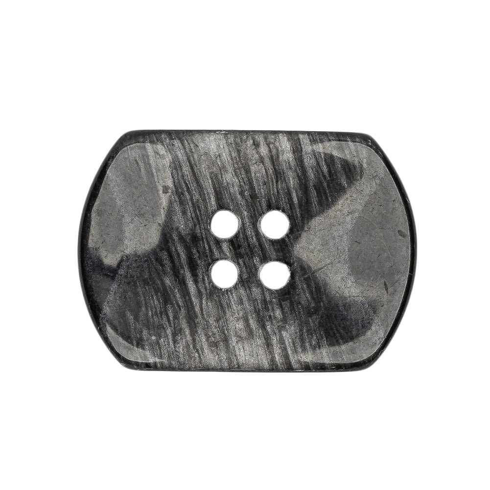 Italian Smoky Iridescent Rectangular 4-Hole Plastic Button - 44L/28mm Italian Smoky Iridescent Rectangular 4-Hole Plastic Button - 44L/28mm