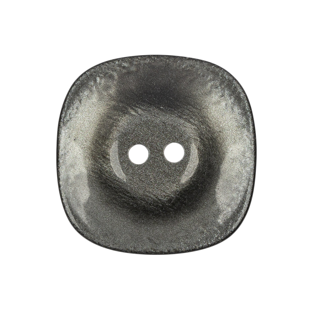 Smoked Iridescent Deepwell 2-Hole Plastic Button - 44L/28mm Detail Smoked Iridescent Deepwell 2-Hole Plastic Button - 44L/28mm Detail