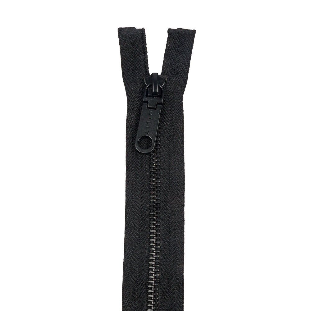 Milly Black T5 Open End Metal Zipper - 36" Detail Milly Black T5 Open End Metal Zipper - 36" Detail
