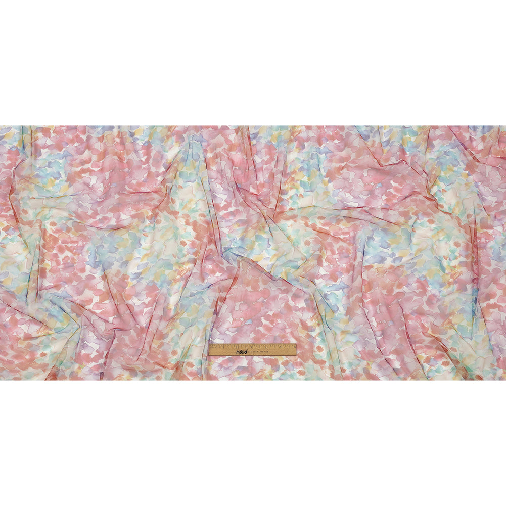 Rainbow Petals Watercolor Printed Tulle Rainbow Petals Watercolor Printed Tulle