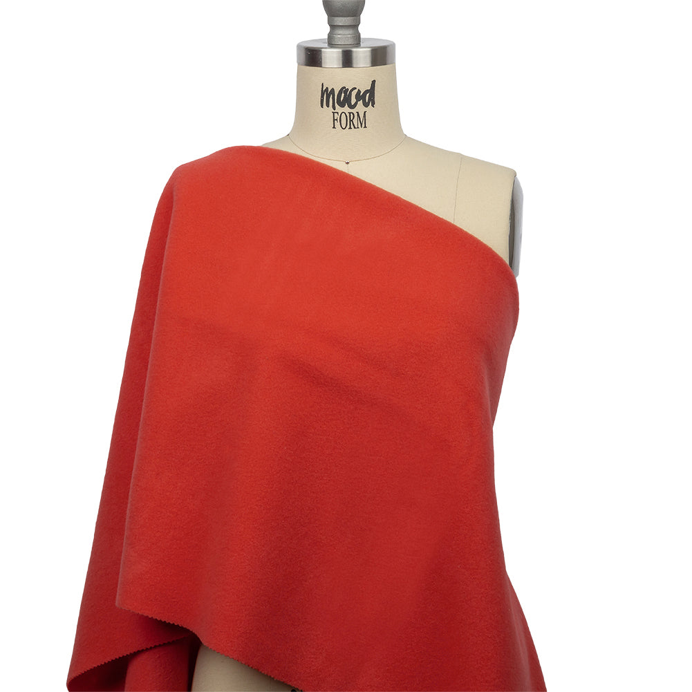 Wool and Cashmere Coating Made in Italy - Coral - Alberini Collection Wool and Cashmere Coating Made in Italy - Coral - Alberini Collection