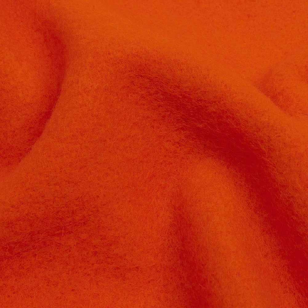 Wool and Cashmere Coating Made in Italy - Red Orange - Alberini Collection Wool and Cashmere Coating Made in Italy - Red Orange - Alberini Collection
