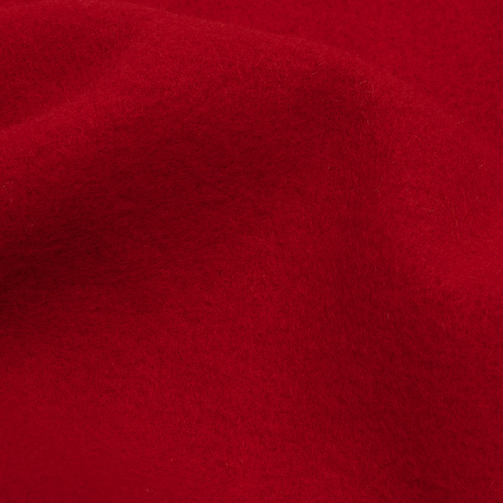Wool and Cashmere Coating Made in Italy - Poppy Red - Alberini Collection Wool and Cashmere Coating Made in Italy - Poppy Red - Alberini Collection