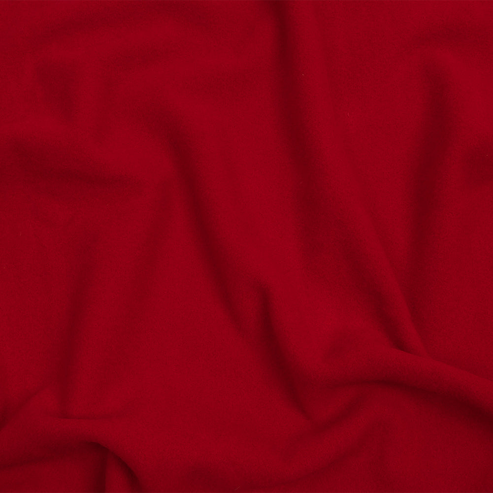 Wool and Cashmere Coating Made in Italy - Poppy Red - Alberini Collection Wool and Cashmere Coating Made in Italy - Poppy Red - Alberini Collection