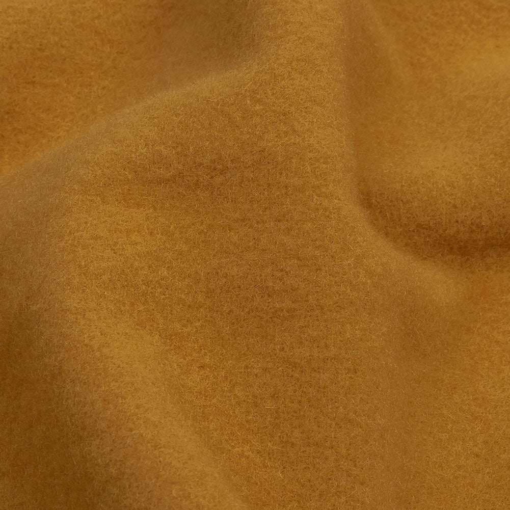 Wool and Cashmere Coating Made in Italy - Yellow Ochre - Alberini Collection Wool and Cashmere Coating Made in Italy - Yellow Ochre - Alberini Collection