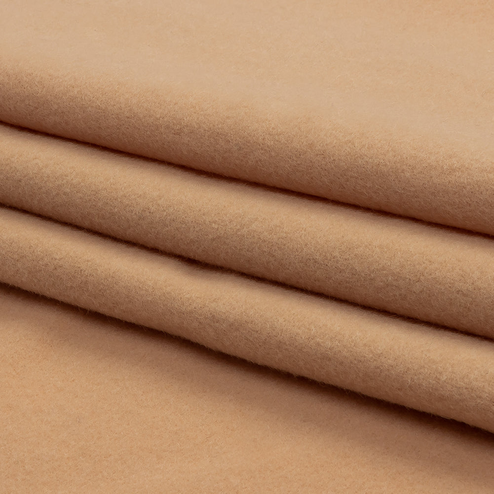 Wool and Cashmere Coating Made in Italy - Beige - Alberini Collection Wool and Cashmere Coating Made in Italy - Beige - Alberini Collection
