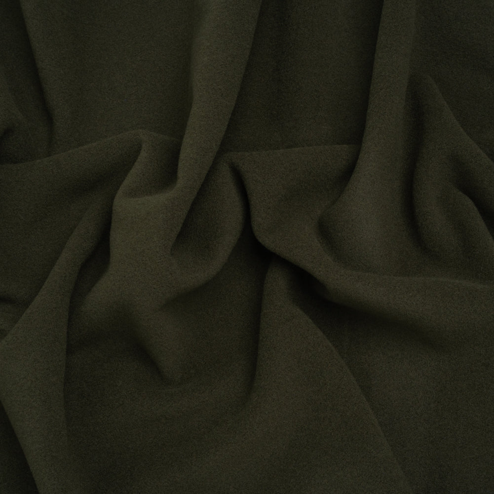 Wool and Cashmere Coating Made in Italy - Olive - Alberini Collection Wool and Cashmere Coating Made in Italy - Olive - Alberini Collection