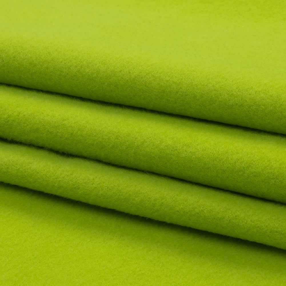Wool and Cashmere Coating Made in Italy - Lime - Alberini Collection Wool and Cashmere Coating Made in Italy - Lime - Alberini Collection