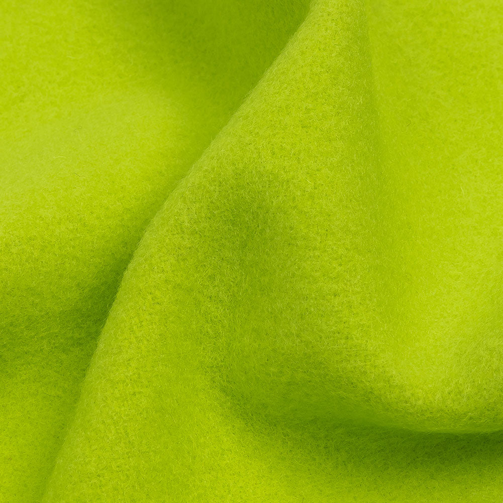 Wool and Cashmere Coating Made in Italy - Lime - Alberini Collection Wool and Cashmere Coating Made in Italy - Lime - Alberini Collection