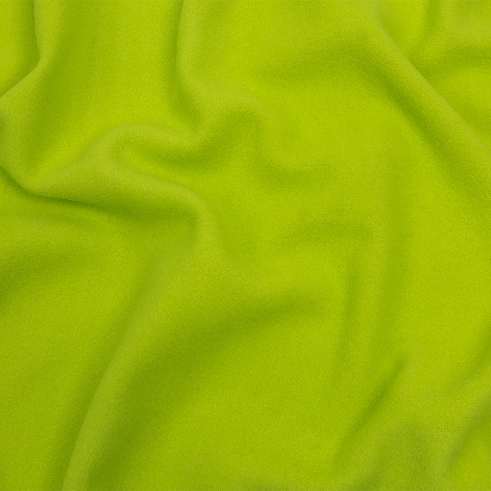 Wool and Cashmere Coating Made in Italy - Lime - Alberini Collection Wool and Cashmere Coating Made in Italy - Lime - Alberini Collection