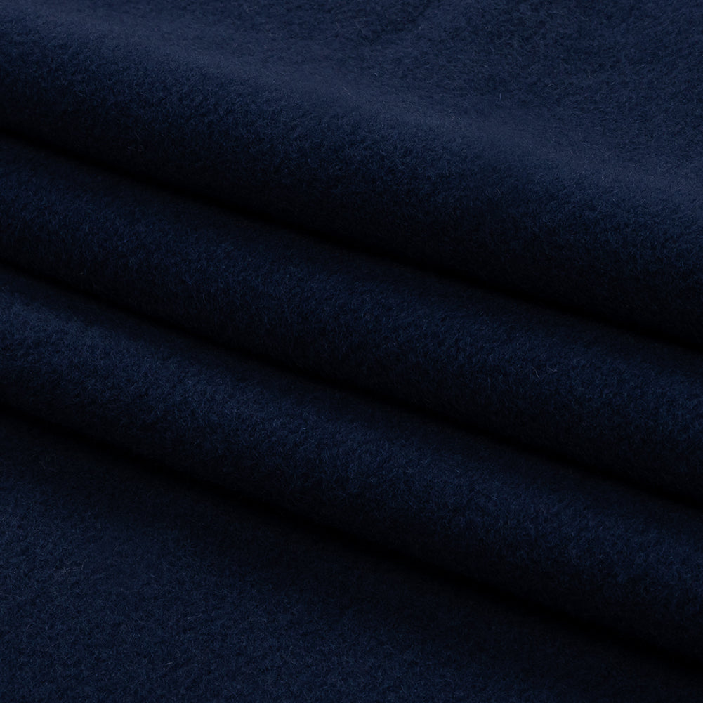 Wool and Cashmere Coating Made in Italy - Navy - Alberini Collection - Folded Wool and Cashmere Coating Made in Italy - Navy - Alberini Collection - Folded