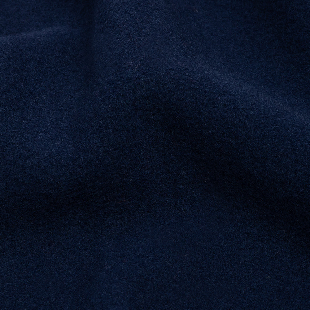 Wool and Cashmere Coating Made in Italy - Navy - Alberini Collection - Detail Wool and Cashmere Coating Made in Italy - Navy - Alberini Collection - Detail