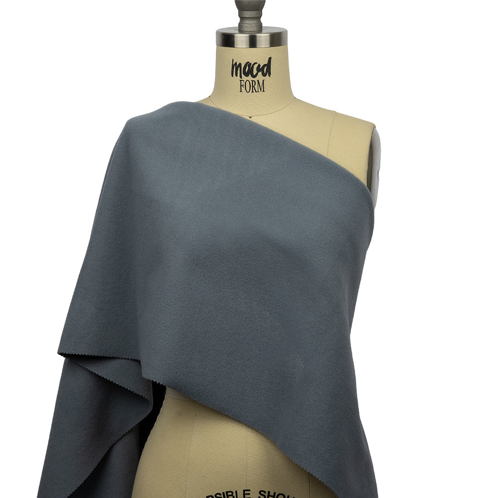 Wool and Cashmere Coating Made in Italy - Stone Gray - Alberini Collection Wool and Cashmere Coating Made in Italy - Stone Gray - Alberini Collection